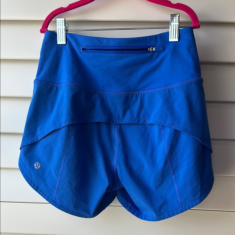 lululemon cobalt Blue Speed Up 2.5” Shorts size 0